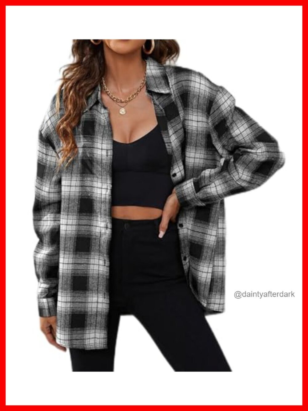 Plaid Flannel Button Down Shirt Roll Tab Sleeve Chest Pockets Casual Fall Top